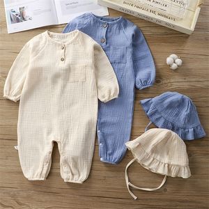 Conjuntos de ropa de dos piezas Baby Baby Girls Ropa Muslin Ropa para niños Baby Baby Fitle Coming Home Outfit Roupas Bebes 220916