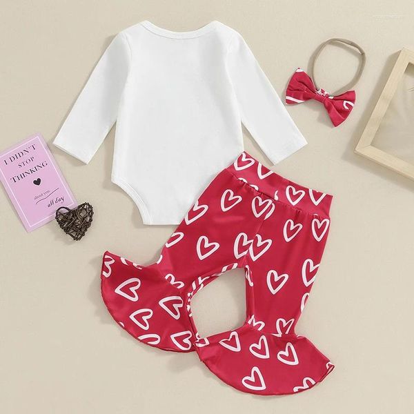 Juntos de ropa Valentín S Día Baby Girl Bell Bottoms