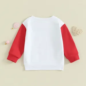 Kledingsets Valentine S Day Baby Girl Boy Sweatshirt Lange Mouw Letter Hart Pullover Shirt Tops Casual Fall Outfits