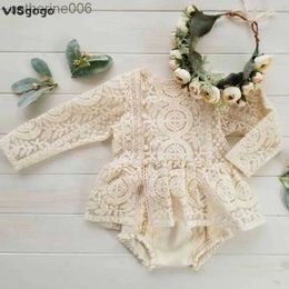 Kledingsets VISgogo Pasgeboren Peuter Baby Meisje Romper Zus Outfit Bloem Kanten Romper Jumpsuits Tutu Jurk Zomer Herfst Kleding 0-24ML231202