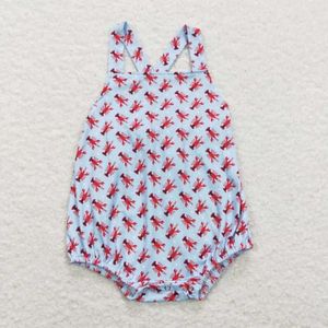 Ensembles de vêtements Western manches courtes filles Crawfish Boutique ensemble RTS été combinaison bébé vêtements barboteuse