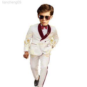 Ensembles de vêtements White Boy Suit Mariage Tuxedo Kid Veste Enfant Enfant Blazer Pantal