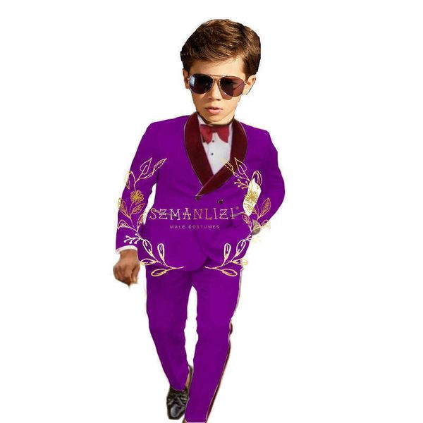 Ensembles de vêtements Blanc Boy Suit Mariage Tuxedo Kid Jacket Set Child Blazer Pantal