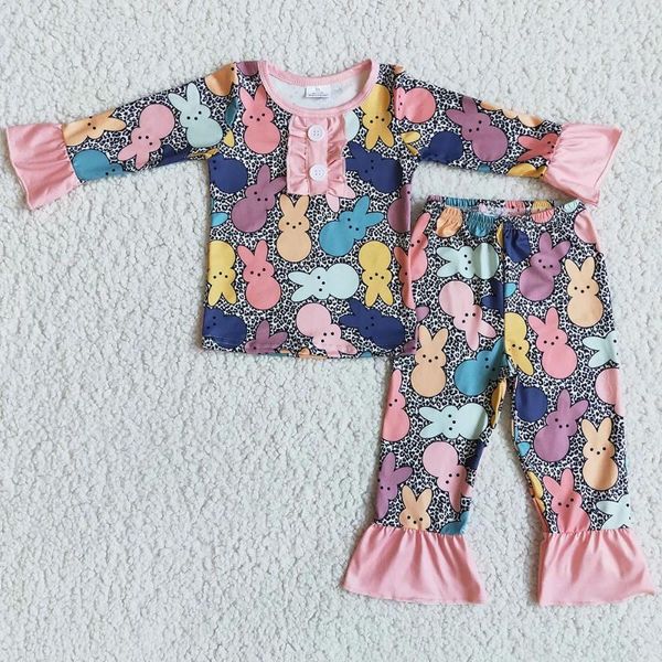 Conjuntos de ropa ropa al por mayor de niñas de niñas boutique de niños pijama de pijamas lindas nocturnas moda