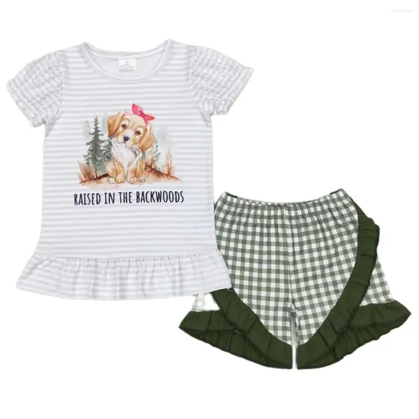 Vêtements Ensembles en gros de Born Couvercle BodySuit Kids Sans manchette Bubble One-pièce Baby Boy Girl Toddler Dog Stripes Romper