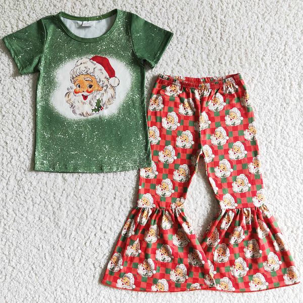 Conjuntos de ropa Niños al por mayor Fall Christmas Girls Outfits Boutique Baby Girl Ropa Camiseta de manga corta Campana Bottys Milk Silk 221110