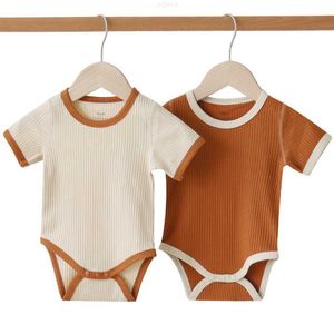 Kledingsets groothandel China Factory Nieuwe baby korte mouw Romper zomervang solide kleurenkleding