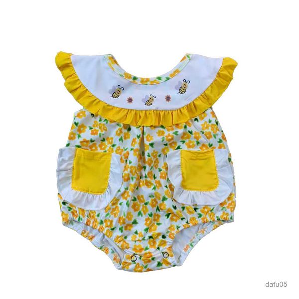 Conjuntos de ropa Girls al por mayor 2 piezas Sets Bees Bees Shopy Shorts Set Dresses para niños Vestidos para bebés R230814