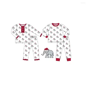 Ensembles de vêtements en gros enfants pyjamas de Noël tenues uniformes scolaires équipe vêtements de nuit filles vêtements garçons