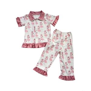 Ensembles de vêtements en gros enfants vêtements de nuit tenues Ballet danse fille pyjamas enfant en bas âge filles 2 pièces 230823