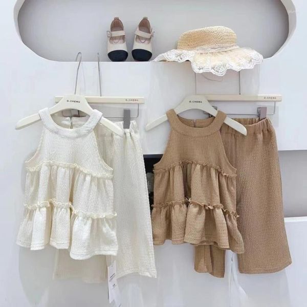 Ensembles de vêtements en gros de l'ensemble de deux pièces pour enfants de style occidental de style occidental pour les enfants