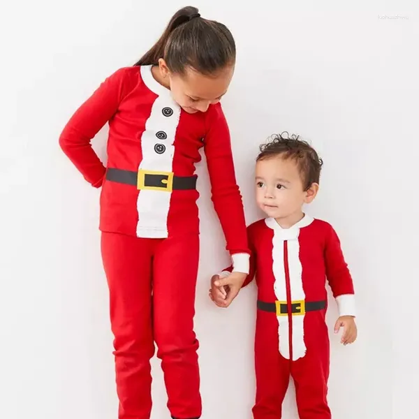 Sets de ropa para niños Invierno Pajama navideño