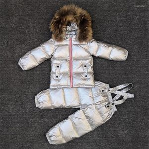 Kledingsets Winterkinderen Warm Down Baby Boy Sneeuwpakken Waterdichte Sport Peuter Girls Ski -outfits Outdoor Kinderkleding Outdoor Kinderkleding