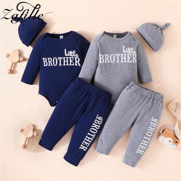 Sets de ropa Zafille Little Brother Matching Outfits 3pcs Boy Baby Clothing Juego de otoño Niños nacidos para niños pequeños casuales Joy