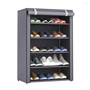 Rangement de vêtements 3/4/5 couches anti-poussière étagère à chaussures grand tissu Non tissé supports organisateur chaussures maison support étagère armoire