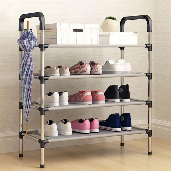 Rangement de vêtements 3-5 couches étagère à chaussures assembler des étagères armoires de couloir organisateur support de support meubles de salon armoire peu encombrante