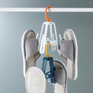 Stockage de vêtements pliable rotatif suspendus chaussures support de crochet Double cintre support de séchage organisateur ménage multifonction vêtements