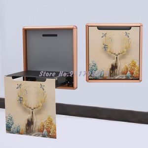 Almacenamiento de ropa, taburete plegable para cambiar zapatos, puerta del hogar, colgante de pared, gabinete ultrafino, caja de porche, pintura decorativa Invisib