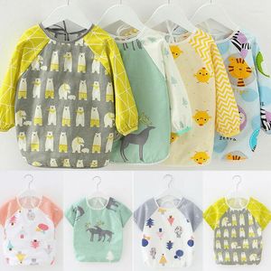 Tablier de rangement de vêtements pour enfants, dessin, peinture, Smock étanche, artisanat d'école, bavoir d'alimentation pour bébé