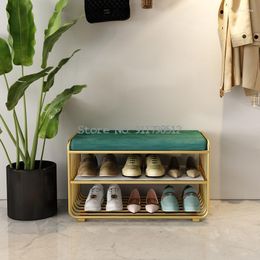 Rangement de vêtements nordique créatif lumière luxe chaussure à langer tabouret maison porte banc entrée armoire repose-pieds un