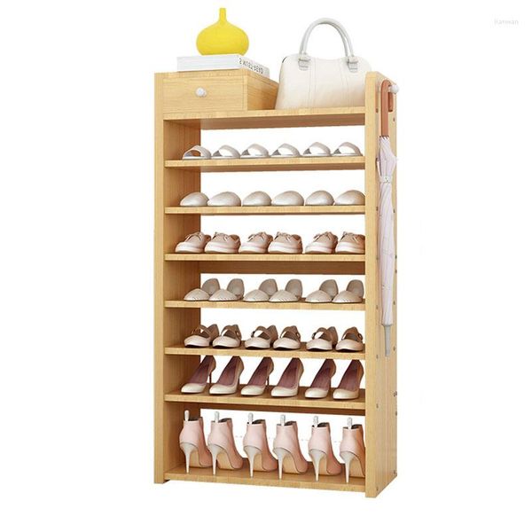 Organisateur de rangement de vêtements, armoire à chaussures multicouche, étagères en bois, maison moderne, entrée Simple, dortoir Zapatero HX50XG