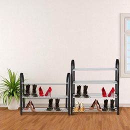 Étagère à chaussures de stockage de vêtements en aluminium métal debout bricolage chaussures étagère maison organisateur accessoires