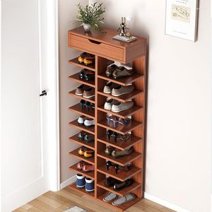 Clothing Storage Shoe Rack For Hallway Shoes High Vertical Entrance Space Saving Stackable