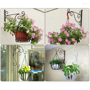 Kleding opslag muur gemonteerde haak bloemstand decoratie muur hangende mand beugel eenvoudige pot houder draad creatief rek