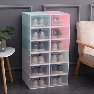 Kledingopslag Garderobe 1 pc verdikte transparante schoenen dooslade ladekast plastic schoenendozen stapelbare schoenboxstorage shoerack