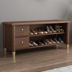 Armoire de rangement pour vêtements tabouret à chaussures en bois massif nordique entrée de maison armoire multifonctionnelle gain de place Zapatero meubles EB5XGClothing