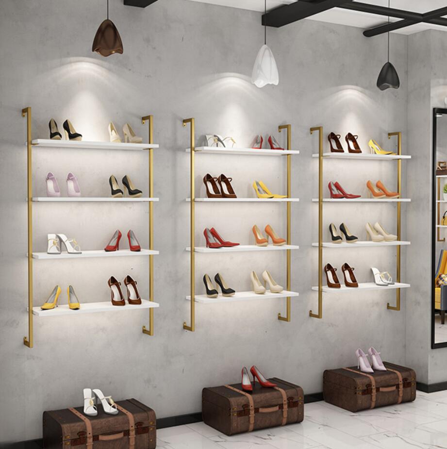 Clothing store display rack Commercial Furniture special high-end show cabinet shelf shoes shop multi-layer racks shopping mall Wall shoe rack