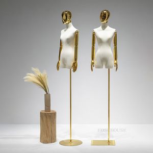 Kledingwinkel Mannequins voor dameskleding Electroplating Hand Head Model Stand rekwisieten vrouwelijke mannequin dummy display standaard z Z