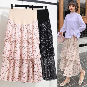 Kleding Zomer Chiffon Moederschap Taart Rokken Verstelbare Buik Rokken Kleding voor Zwangere Vrouwen Print Vrouwen Rok nieuwe 2020 Afei Tony