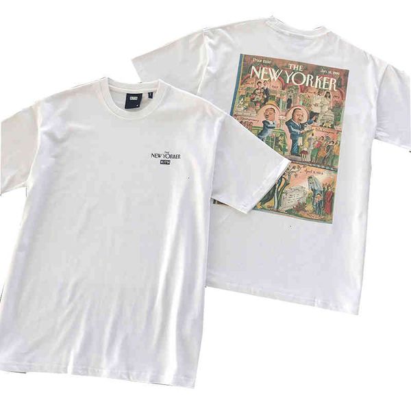 Vêtements T-shirt Kith été haute rue Yorker Image manches courtes hommes femmes rétro qualité haut en coton Clothingx37y