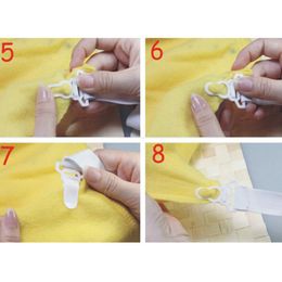 Kleding Garderobe Opslag 4 PCS Bed Sheet Fasters CLIP Elastische Suspenders Grippers Holder F2