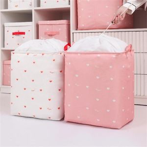 Vêtements Garde-Robe Rangement 75L Organisateur Couette Sac Panier Cordon Pliable Étanche À L'humidité Jouet Tri