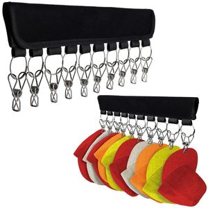 Vêtements Wardrobe Storage Adorehouse 10 clips Hat Hat Organizer Holder for Room Closet Hanger Pliable Cap pliable