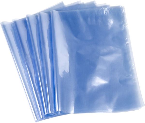 Ropa Almacenamiento de armario Bolsas de envoltura retráctil 100 piezas PVC Película de sellado térmico transparente para libro DVDCD Velas de regalo Zapatos Botellas de jabón Manualidades de bricolaje 230625