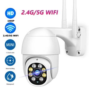 Kleding Wouwon 2.4G/5G WiFi Camera IP Camera Mini Outdoor 1080p Beveiliging Surveillance CCTV Waterdichte werk met Timelapse Yi IoT -app
