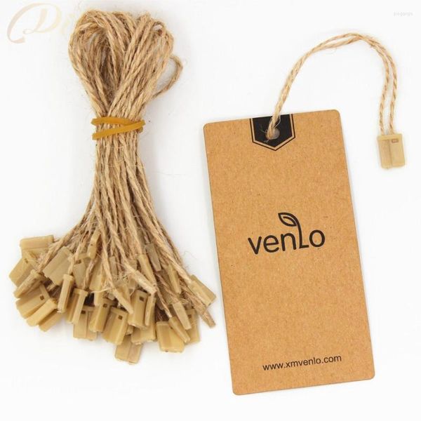 Fil de vêtements 1000 pièces/lot Jute étiquette volante chaîne dans les vêtements 20cm cordon pour étiquette de prix de vêtement