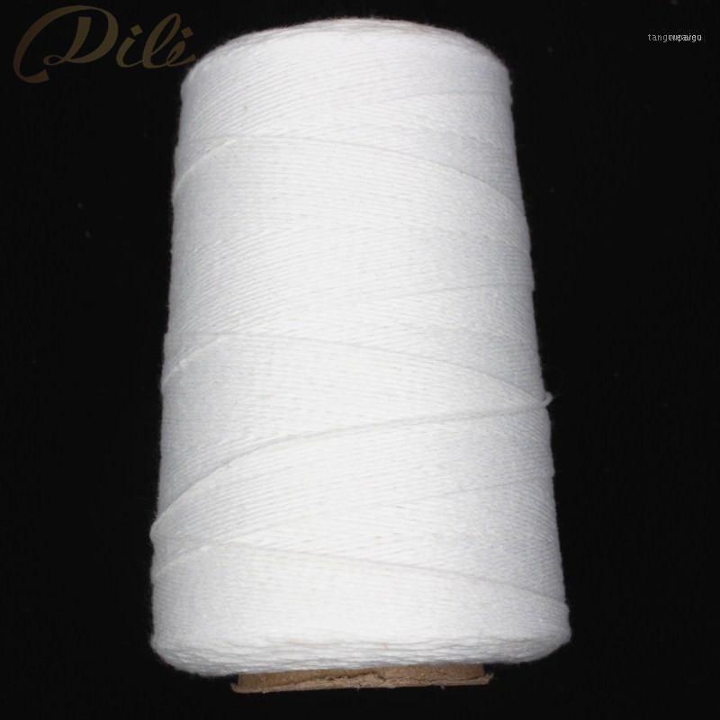 Filato per abbigliamento 1mm 500 metri Corda di cotone 3 fili Cavo bianco per decorazioni artigianali Accessorio per etichette per indumenti fatti a mano fai-da-te1