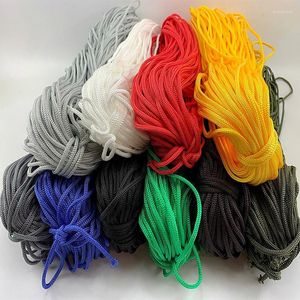 Fil d'habillement 3mm/4mmPCS Polypropylène Soie Corde Main Coloré Nylon Creux Tressé Emballage Ceinture Artisanat Cordon 100m