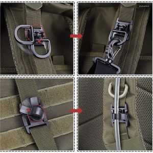 Piezas de hilo para ropa, hebilla de fijación para mochila, anillo en D, Clip de engranaje de bloqueo, Kit de accesorios, cuerdas elásticas Dominator, piezas de correa E56C