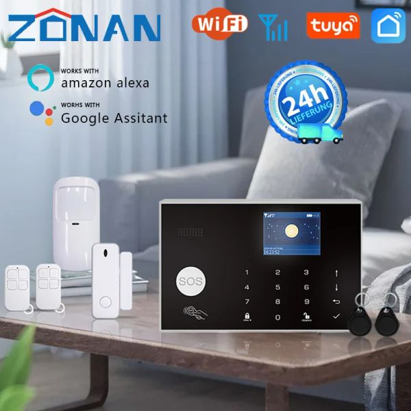 Vêtements Zonan G30 Système d'alarme de sécurité WiFi Tuya GSM Home Fambor 433MHz Contrôle des applications avec le détecteur de détecteur de capteur de mouvement sans fil Kit d'alarme