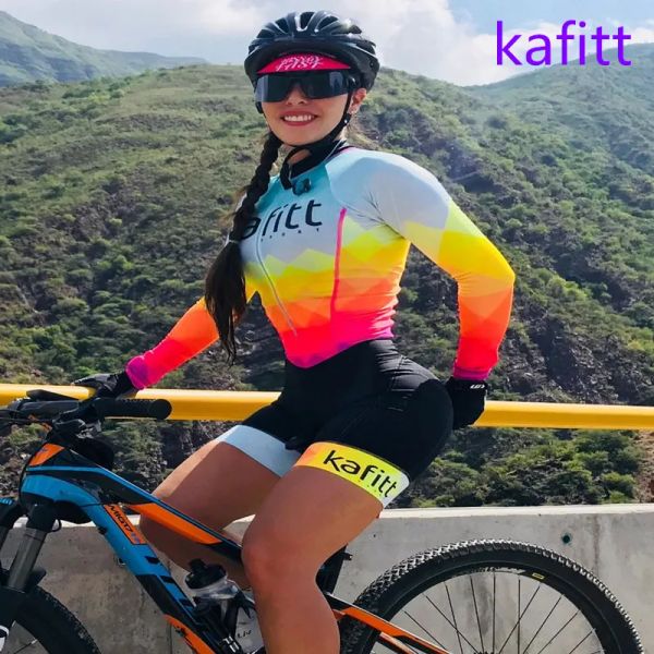 Vêtements 2022afitt Triathlon Race Jersey Sauthes Sports Running Woman Onepiece Robe Longsleeved Loop Suit 20DGEL