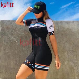 Kleding Kafitt dames professionele shortsleeved fietsende kledingpak zweet shirt kleding ciclismo racen fietsende kleding jumpsuit