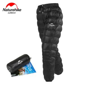 Vêtements Naturehike Pantalon en duvet d'oie imperméable unisexe Usure alpinisme Camping 90% velours chaud hiver pantalon en duvet extérieur
