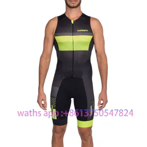 Kleding Woom Mouwloze Skinsuit Triathlon Road 2023 Heren Summer Cycling Suit Maillot Ciclismo Outdoor MTB Bike Jumpsuit