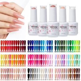 Clou Beaute 10/12/20/24 stuks Gel Nagellak Set Kleur 15 ml Witte Glazen Fles Nail Art Kit Semi Permanente Gellack Nagellak 240321