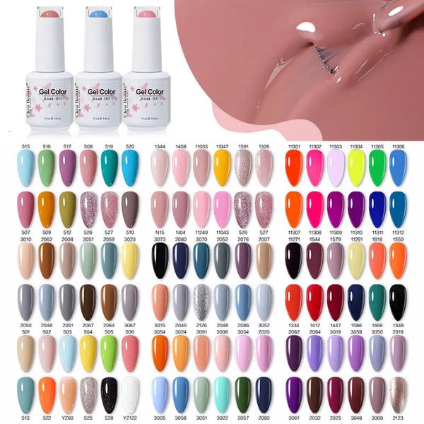 Clou Beaute 354 Couleurs Gel Polon Set Semi Permanent Gel Vernis de vernis 15 ml 12pcslot Salon Professional Nails Art Kit 240423